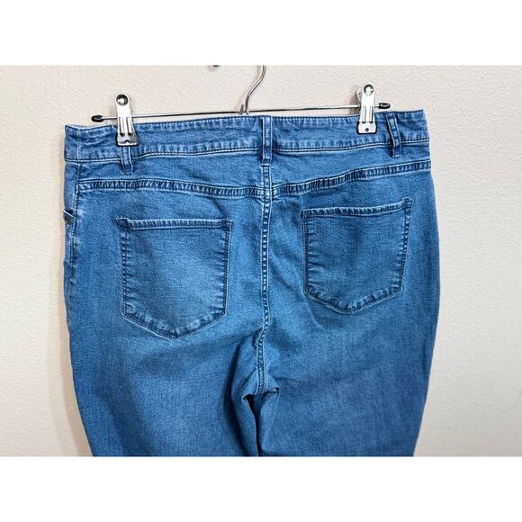 J. Jill jeans Tried & True Fit straight leg blue stretch denim Sz 14 P - Picture 5 of 7